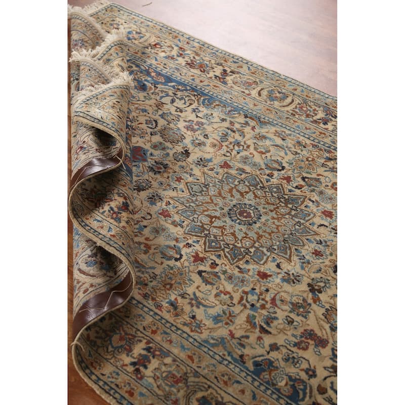 Clearance Antique Floral Nain Persian Wool Area Rug Hand-knotted - 3'10" x 6'6"
