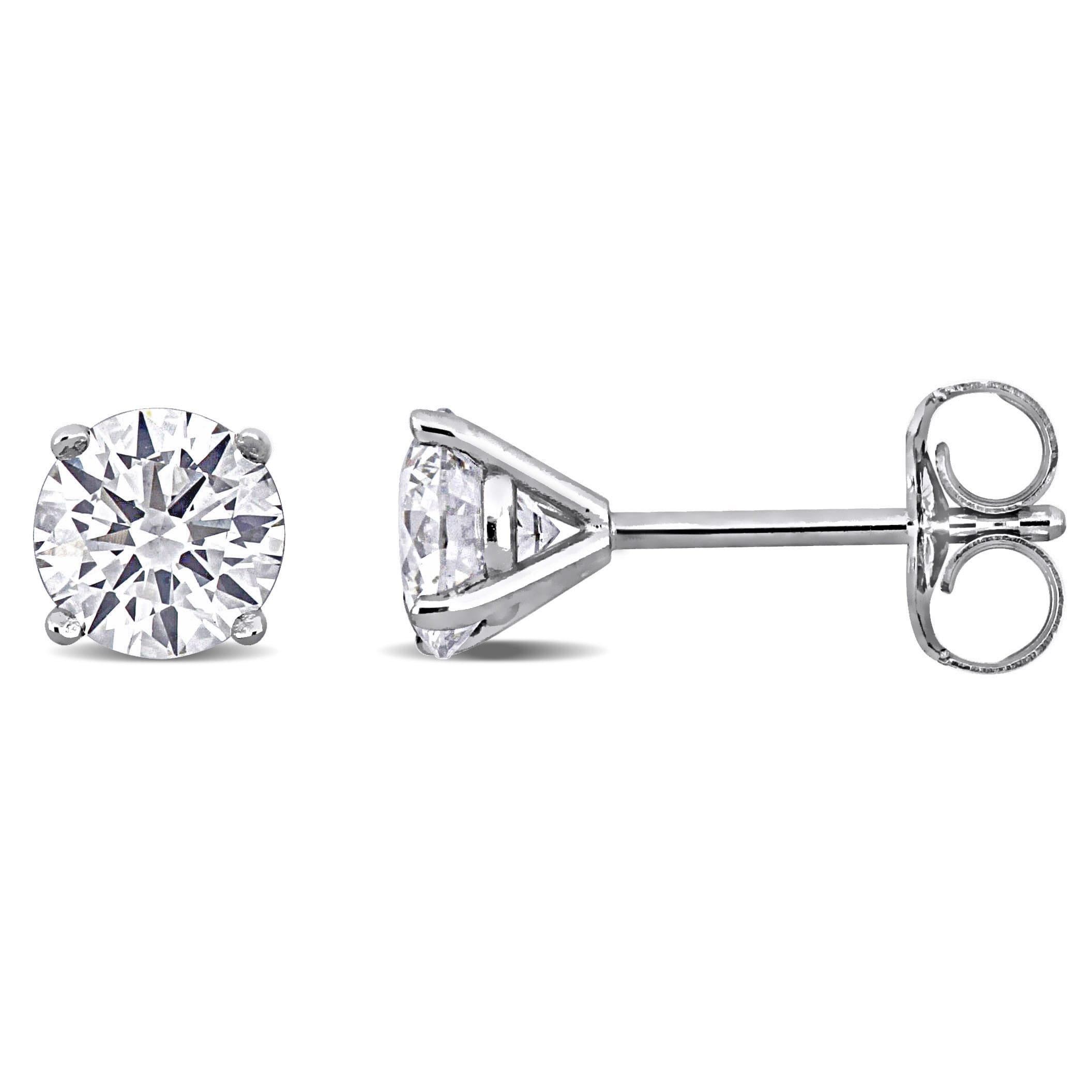 Miadora 1ct TDW Lab-Grown Diamond Martini Style Solitaire Stud Earrings 14k White Gold