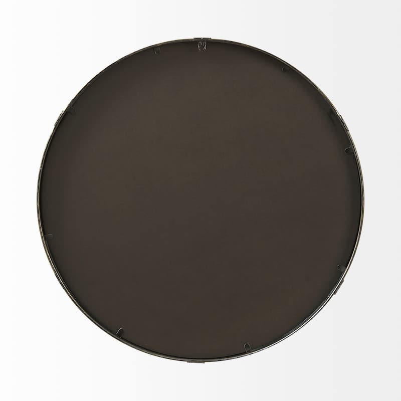 Melissa 23" Small Round Gold Metal Wall Mirror