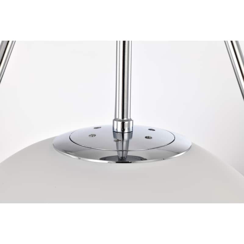 Lomique Contemporary Semi-Flushmount Ceiling Lamp Metal with Frosted Globe