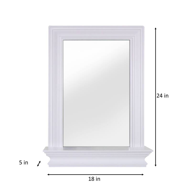 Teamson Home Stratford Removable Wall Mirror with Shelf