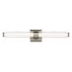 preview thumbnail 3 of 8, Kichler Lighting Laurene 26.5" Linear Bath Bar Medium LED with Clear Glass in Brushed Nickel