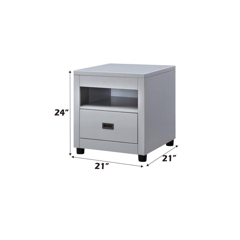 Eleanor Dove Finish End Table Modern End Table Solutions，Compact End Table Collection