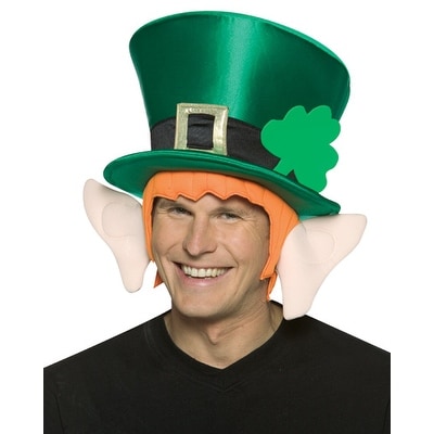 St Patrick's Day Leprechaun Top Hat With Ears - Green