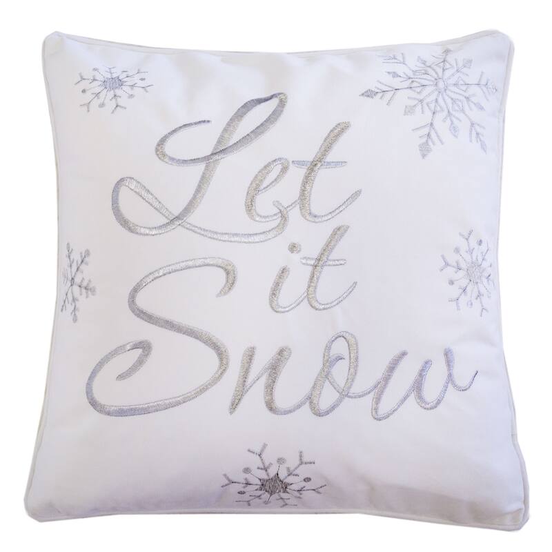 Homey Cozy Embroidery Christmas Holiday Throw Pillow Cover & Insert