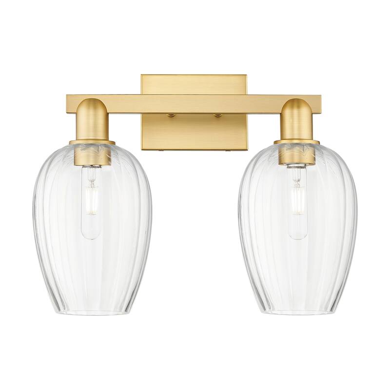 Innovations Lighting 716-2W-14-16 Preston Vanity Preston 2 Light 16" - Satin Gold / Clear