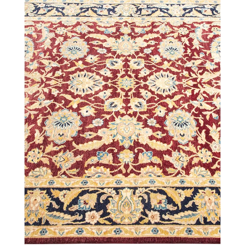 Overton Handknotted Wool Traditional Oriental Red Area Rug - 4' x 6'