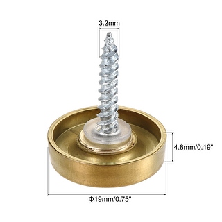 Mirror Screws 19mm/0.75" 10pcs Cover Nails 304 Stainless Steel - Bed