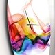 preview thumbnail 3 of 5, Designart 'Abstract Smoke' Oversized Modern Wall CLock