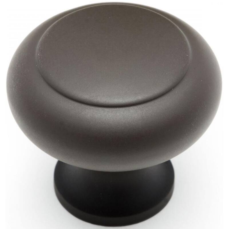 RK International CK 91 Plain 1-1/4" Solid Metal Mushroom Cabinet / - Oil Rubbed Bronze