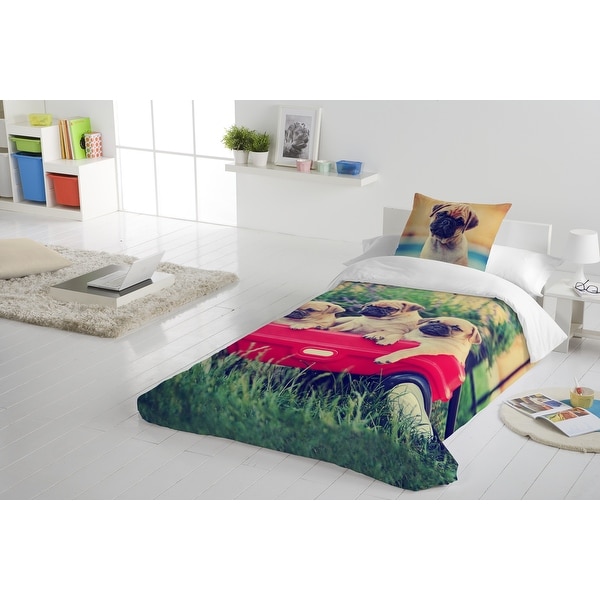 Gouchee Home Pugs in Wagon Duvet Cover Multi Piece Set. Opens flyout.