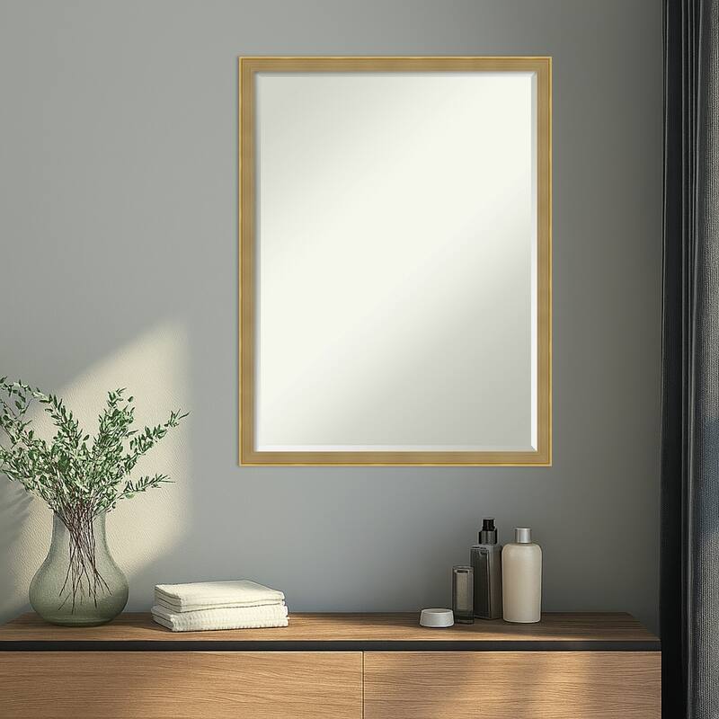 Incline Half-Inch-Bevel Wood Framed Wall Mirror
