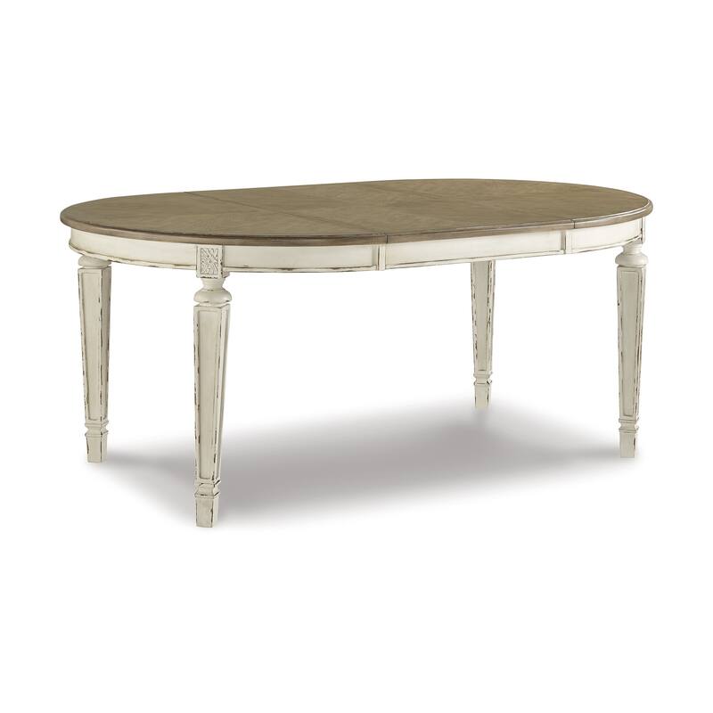 Signature Design by Ashley Realyn White / Light Brown 7-Piece Dining Package