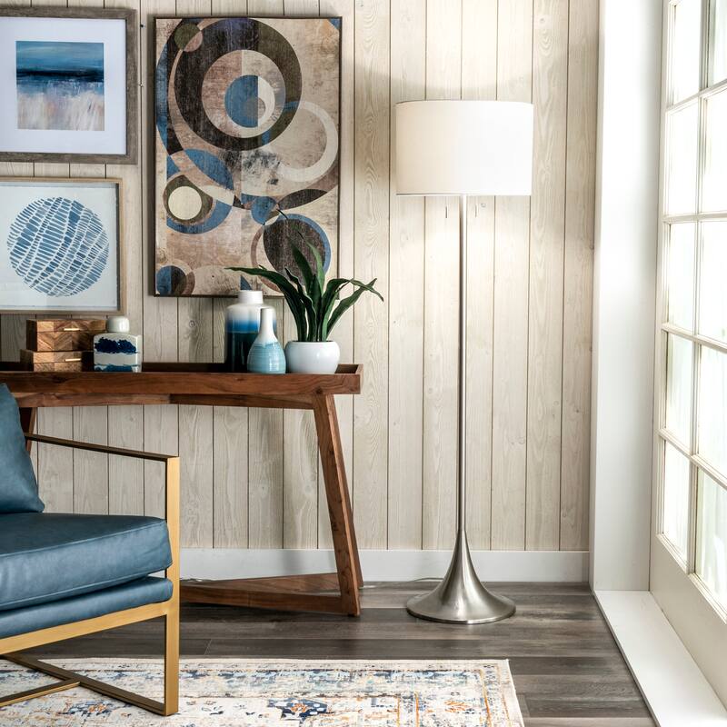 Nuloom Ballwin 64" Metal Floor Lamp - 18"W x 18"D x 64"H - 18"W x 18"D x 64"H - Silver