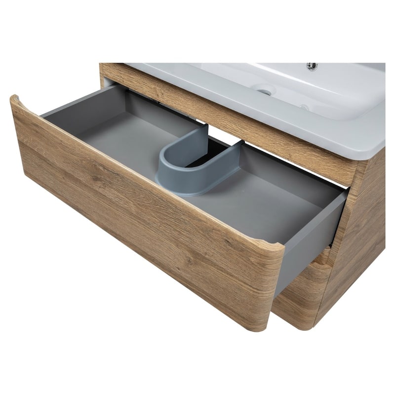 Modern Wall-Mounted Bathroom Vanity with Washbasin | Comfort Collection Omega Collection 32"