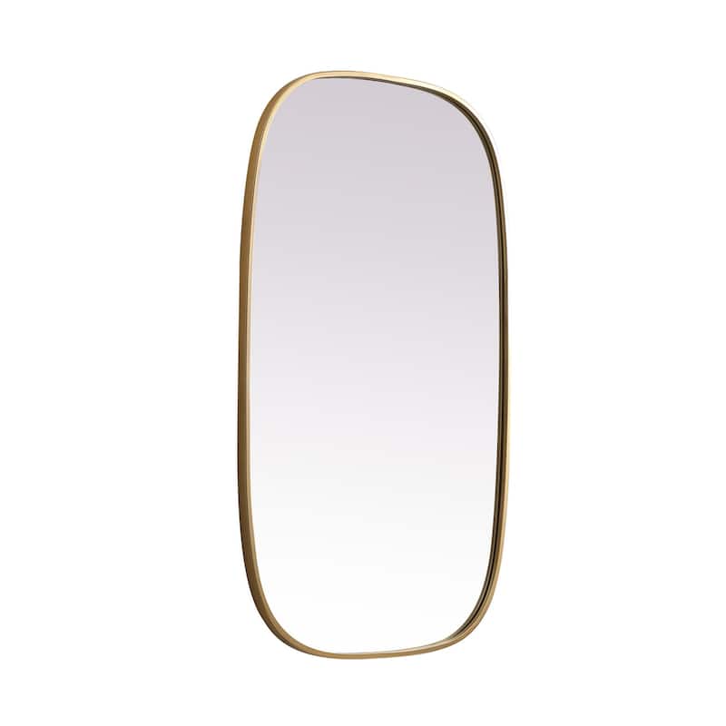 Indigo Home Metal Frame Oval Mirror 24x40 Inch