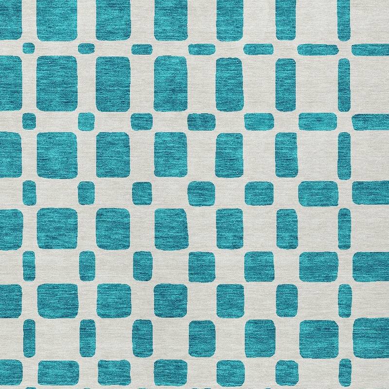 HomeRoots Geometric Transitional Rectangle Outdoor Rug