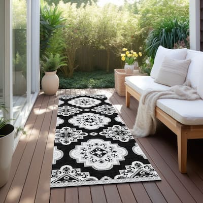Machine Washable Indoor/ Outdoor Chantille Moroccan Boho Rug