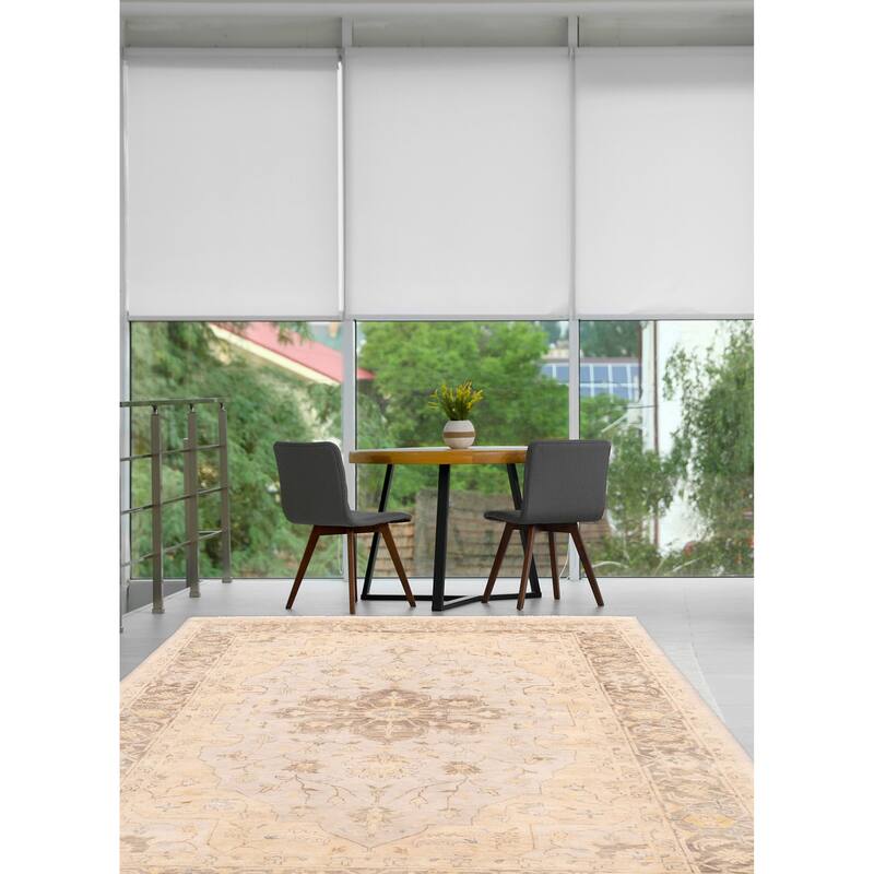 ECARPETGALLERY Hand-knotted Finest Agra Jaipur Light Grey Wool Rug - 8'1 x 11'0