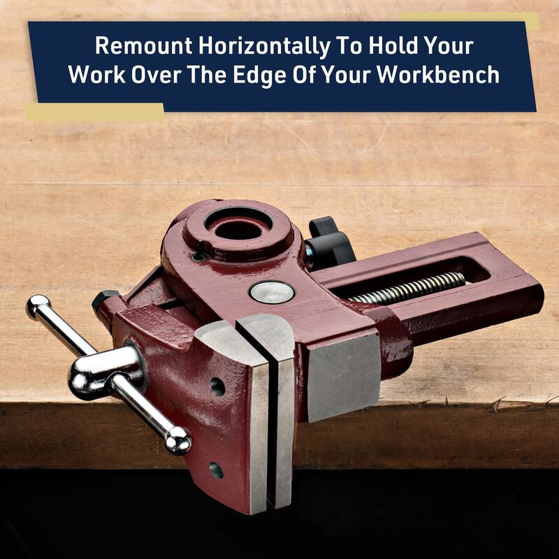 Kings County Tools Bench Vise with 2 Axes of Rotation and 4.5” Jaw Opening