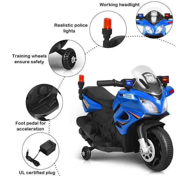 6v ride on police bike