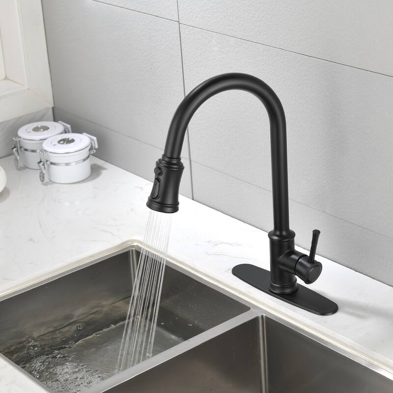 High Arc Stainless Steel Kitchen Faucet with Pull Down Sprayer