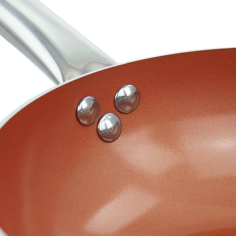 Copper Pan Cooking Excellence 3.5 Quart Aluminum Nonstick Saute Pan in Copper