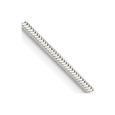 Curata 925 Sterling Silver Solid 1.25mm Square Snake Chain Necklace (Lobster)