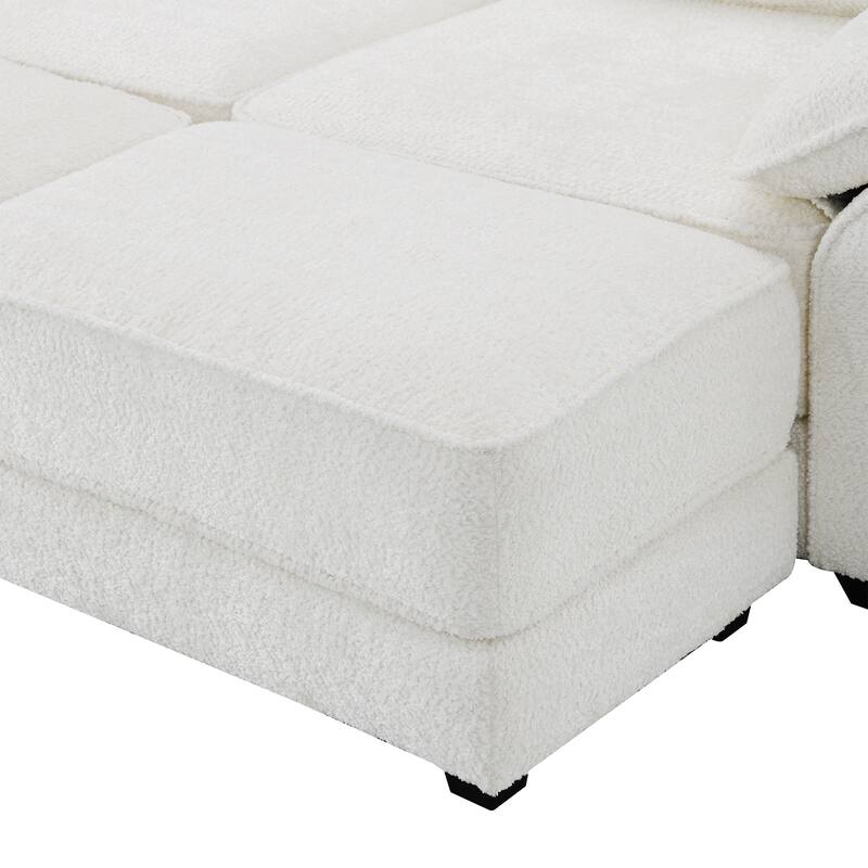 81'' Convertible 4 Seater Modular Sectional Sofa with Loveseat and Ottoman, Versatile Design for Living Room and Office
