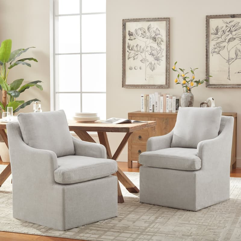 Upholstered Dining Chairs, Modern Kitchen Chairs Dinner Chairs with 4 Casters