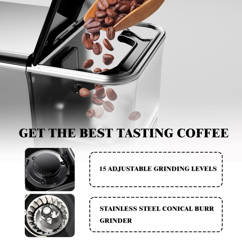 Fully Automatic Espresso Machine, 20 Bar, 1350W