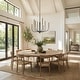 preview thumbnail 2 of 15, LALUZ Modern 8-Light Chandelier Black Gold Classic Candle Light for Dining Living Room - 37.4" Dia × 22.4" H