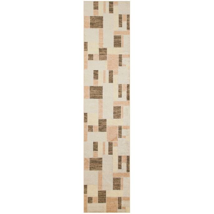 Nourison Astra Machine Washable Paneled Area Rug - 2' 2" x 10' - Beige/Multicolor
