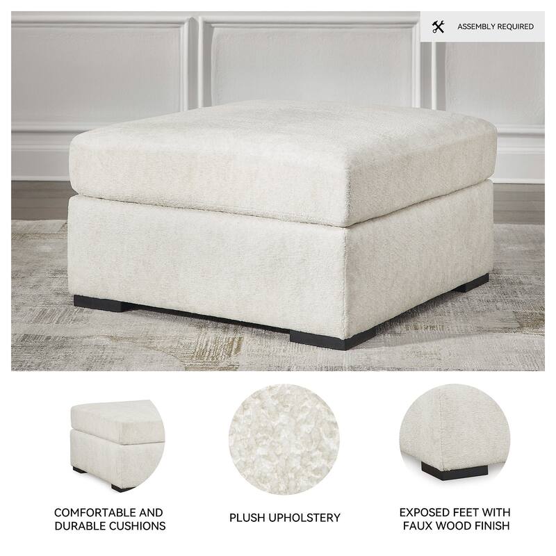 Signature Design by Ashley Chessington Ivory Oversized Accent Ottoman
