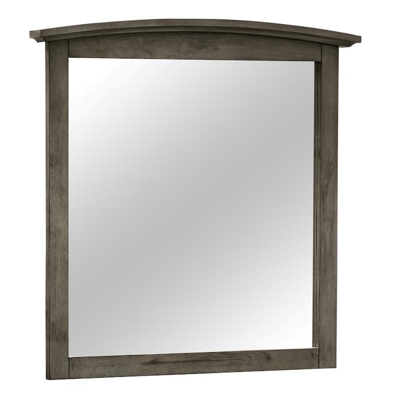 Wooden Framed Rectangular Dresser Wall Mirror - 37" - Gray