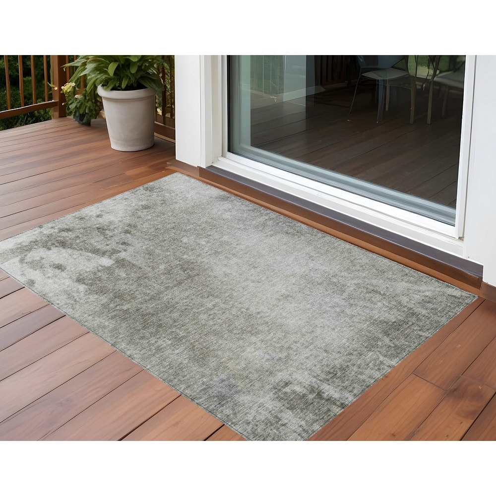 Alx Contemporary Abstract Weather Resistant Blended Style Outdoor Rug