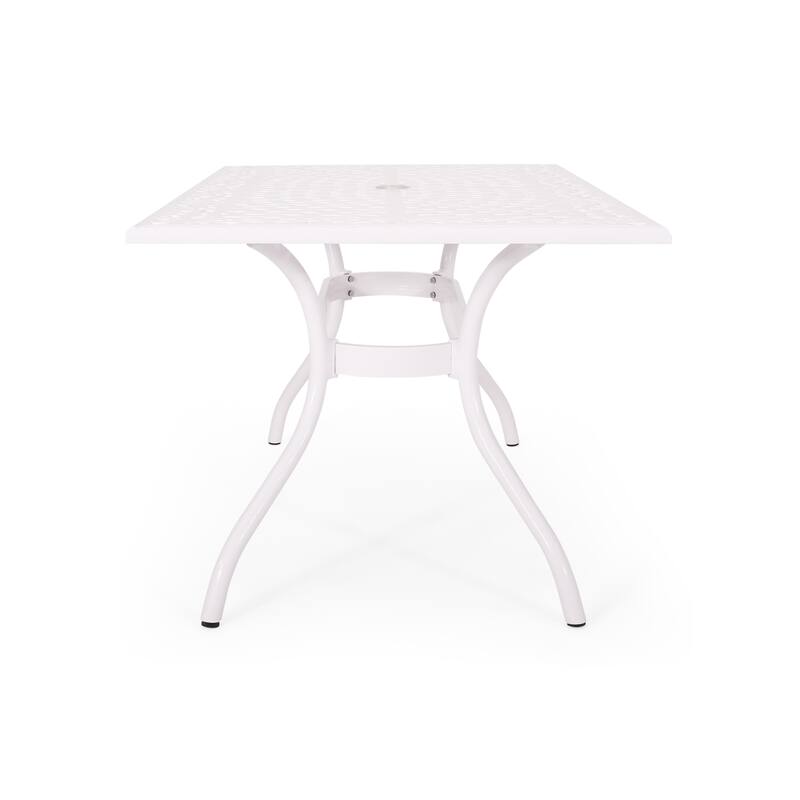 Phoenix Traditional Outdoor Aluminum Rectangular Dining Table by Christopher Knight Home - 67.00" W x 37.50" D x 30.25" H