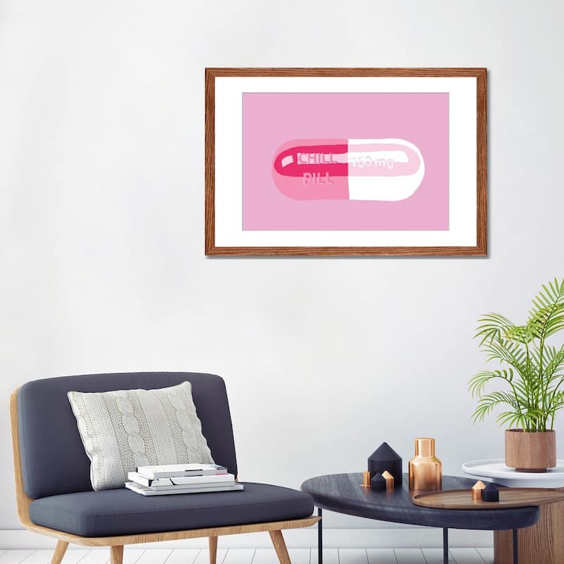 iCanvas "Chill Pill Pink" by Jaymie Metz