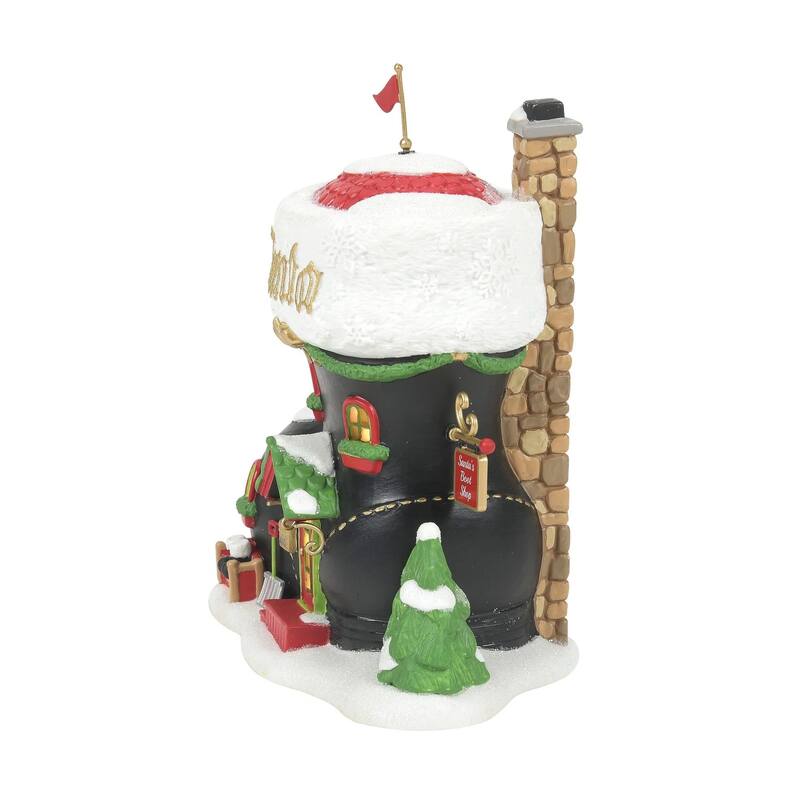 Department 56 North Pole Series Santa's Boot Shop Lighted Building - 6013444