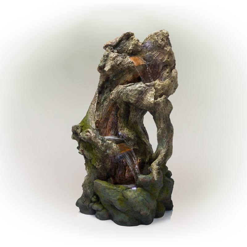 Curved Log Rainforest w/ LED light