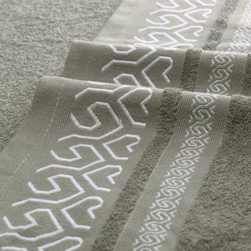 Cotton Bath Towels Set of 2, Soft, Absorbent, Quick Dry, Durable Bathroom Towels for Gym, SPA, Yoga 28" x 56" - Light Grey