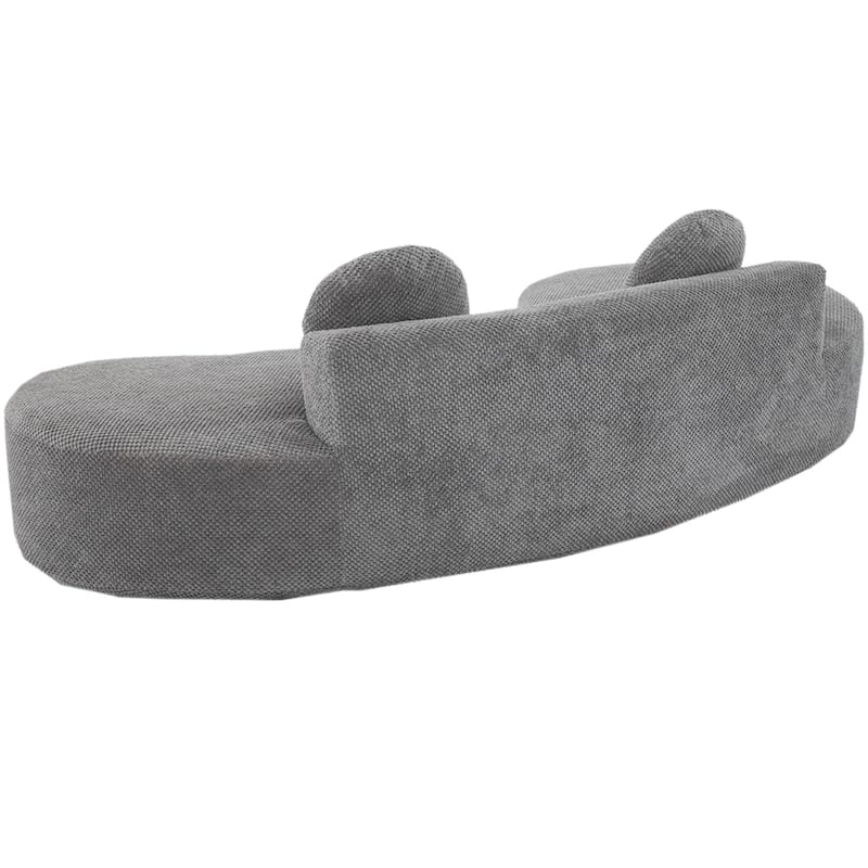 Curved Sofa 105.5-Inch - Modern Couch for 2, Soft Corduroy