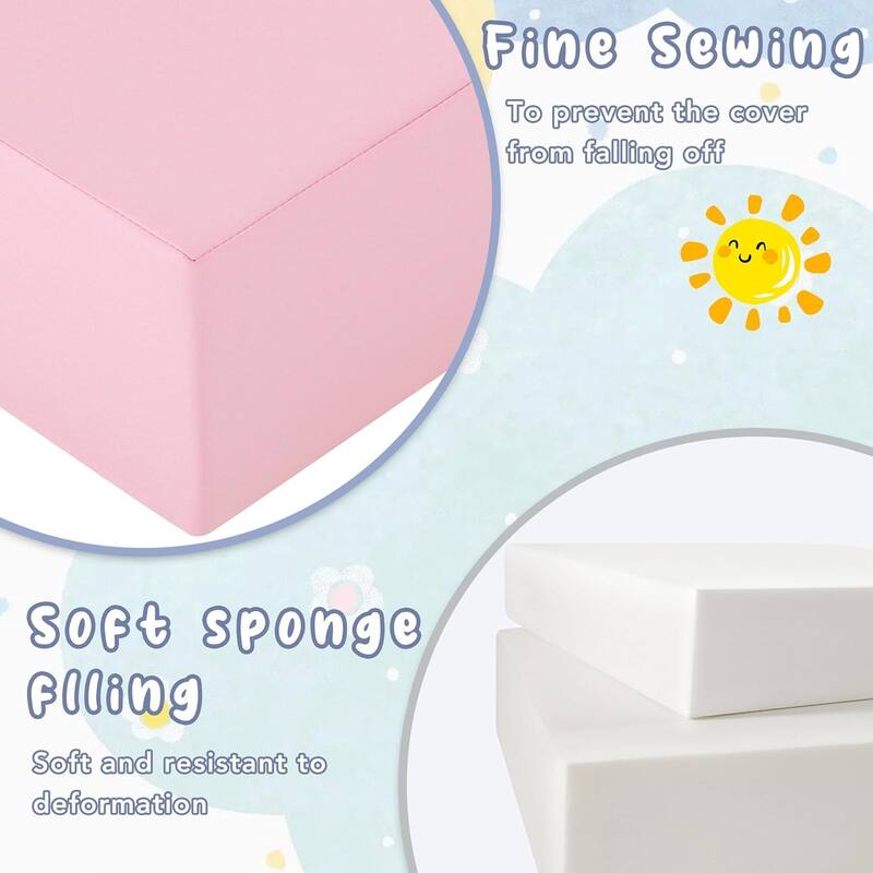 Foam Climbing Blocks for Toddler,6Pcs Climb and Crawl Soft Foam Blocks