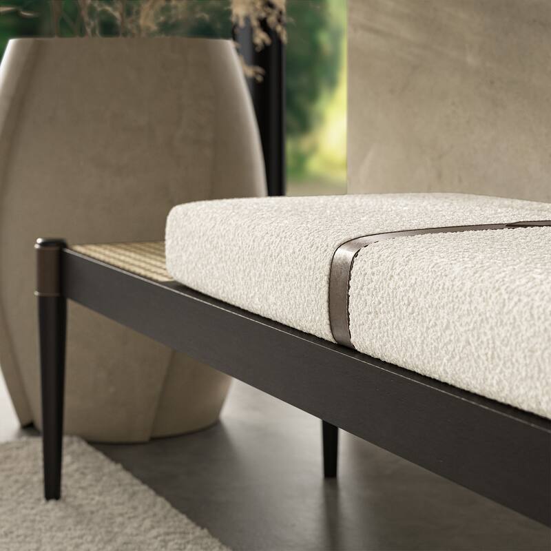 Modern Brazilian - Bello Bench - Noodles Natural Upholstery