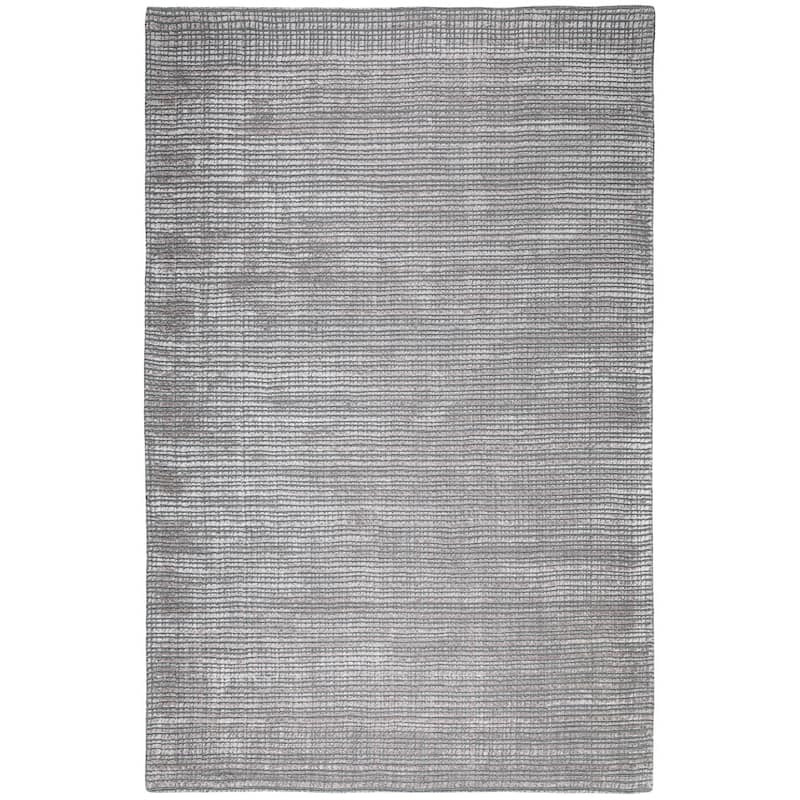 Wyndenhall Haddington 6x9 Area Rug Contemporary in Silver - 6 ft x 9 ft 72"d x 108"w x 0.6" h