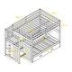 preview thumbnail 6 of 7, White Full Over Full Solid Pine Bunk Bed with Twin Trundle, 4-Drawer Storage, Versatile Staircase, Safety Guardrail