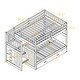 preview thumbnail 6 of 7, White Full Size Pine Wood Bunk Bed with Twin Trundle, Drawers, Storage Racks, and Staircase, Convertible Configuration