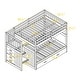preview thumbnail 6 of 7, White Full over Full Bunk Bed with Trundle & Drawers