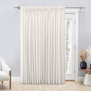 Premium Grasscloth Sheen Pinch Pleat w Back Tab Patio Curtain Panel ...