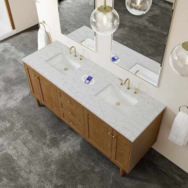 James Martin Vanities 545-V72-FEJP Laurent 72" Double Basin Poplar